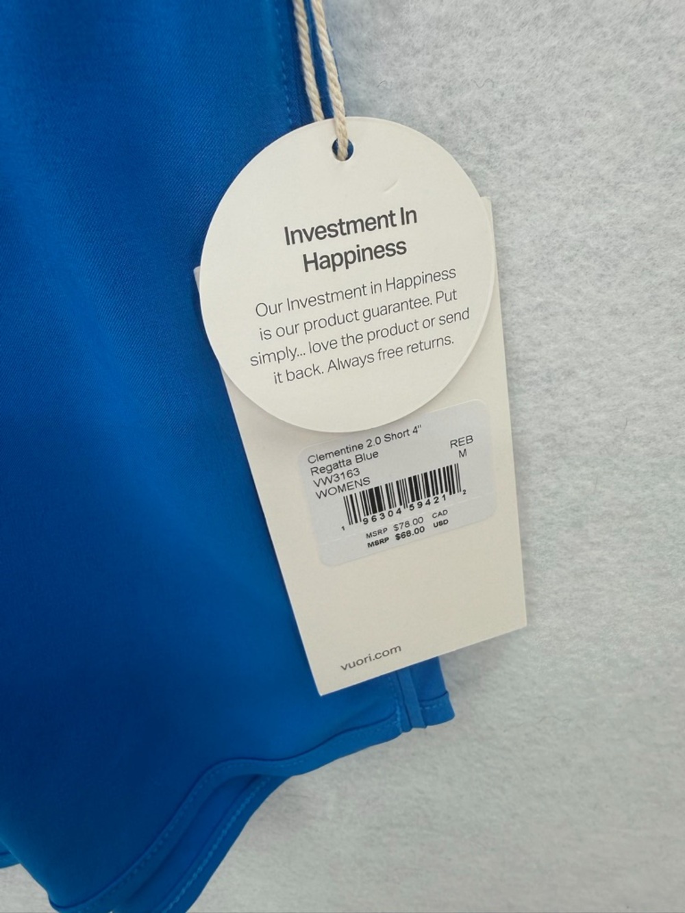NWT Vuori Women’s Clementine 2.0 Short 4” Regatta Blue Size Medium VW3163 - Picture 3 of 13